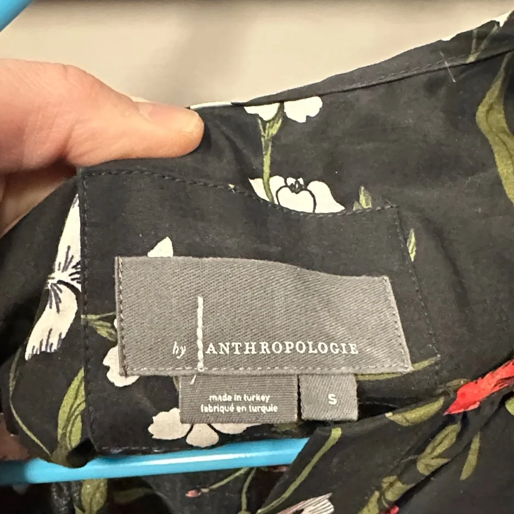 Anthropologie Black and Red Floral Maxi Dress - Picture 4 of 6